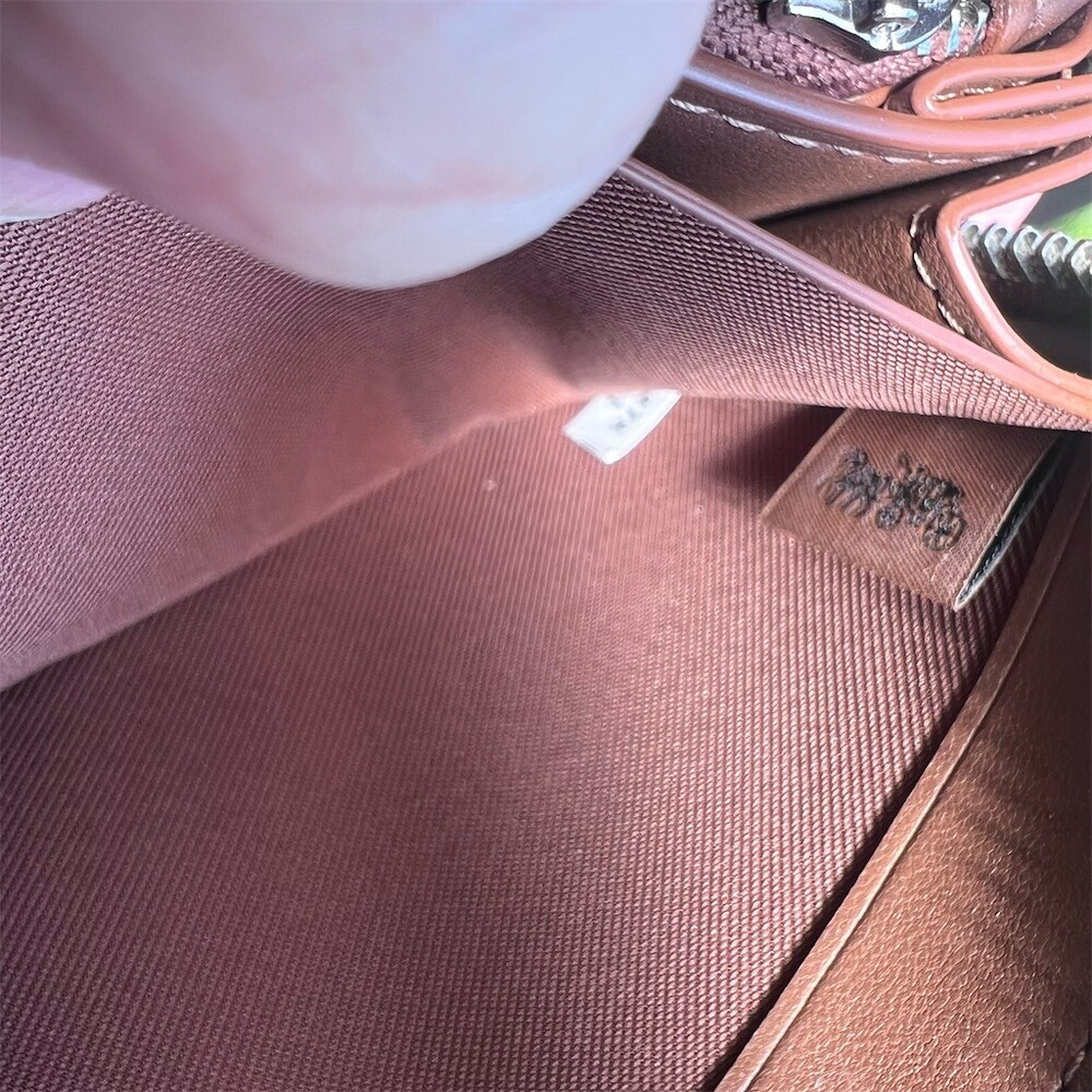 COACH Long Zip-Around Brown Pebble Leather Wallet with Silver Hardware AUTHENTIC - Picture 12 of 12